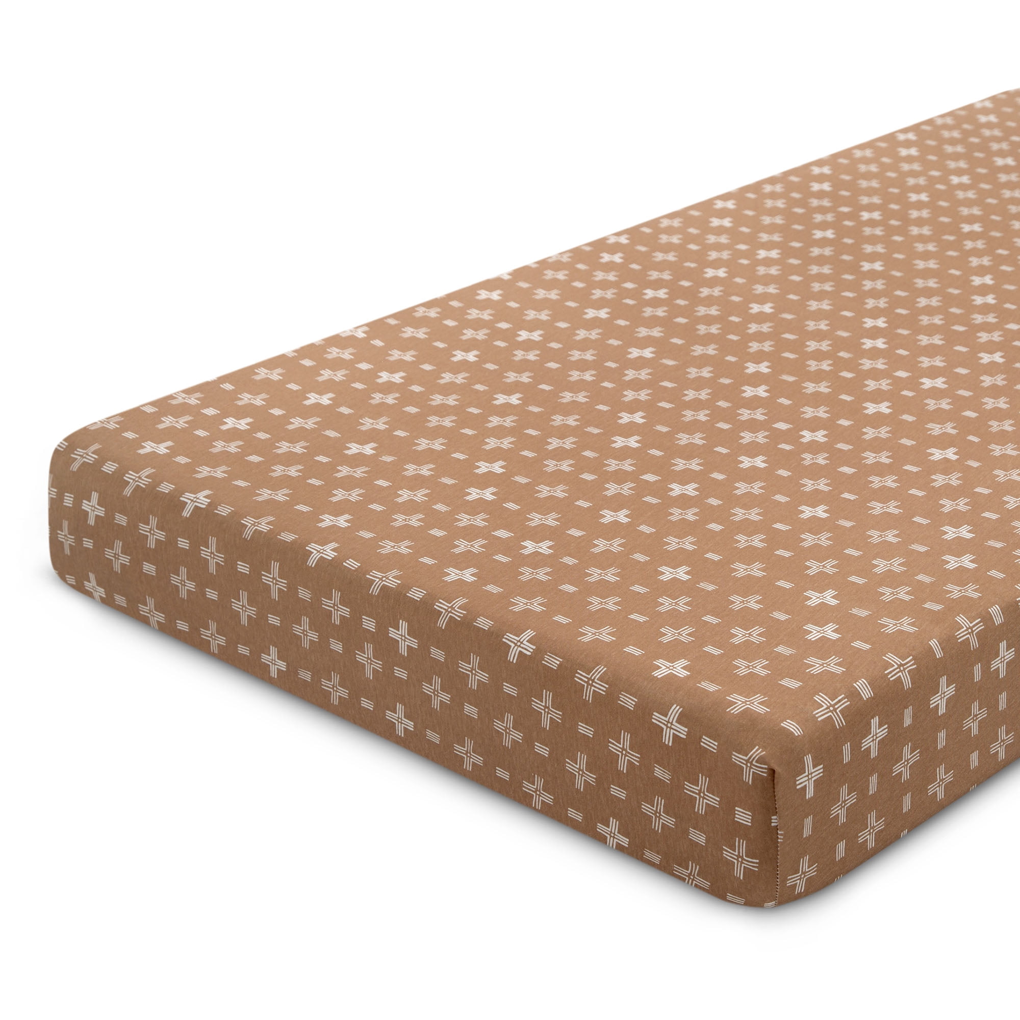 Delta Children Fitted Crib Sheets for Girls and Boys - 100% Organic Cotton Crib Sheet for Standard Crib and Toddler Mattresses - 28x52 Inch - GOTS Certified (Pack of 2), Neutral Boho