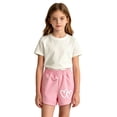 thumbnail image 3 of Liyamei Girls Casual Shorts with Loose Fit for Summer Everyday Wear Size 0-12,Pink, 3 of 5