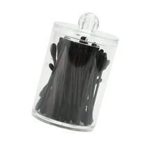 1 Pc Lid-round Cup Acrylic Cotton Swab Jar for Bathroom Laundry Rooms Clear