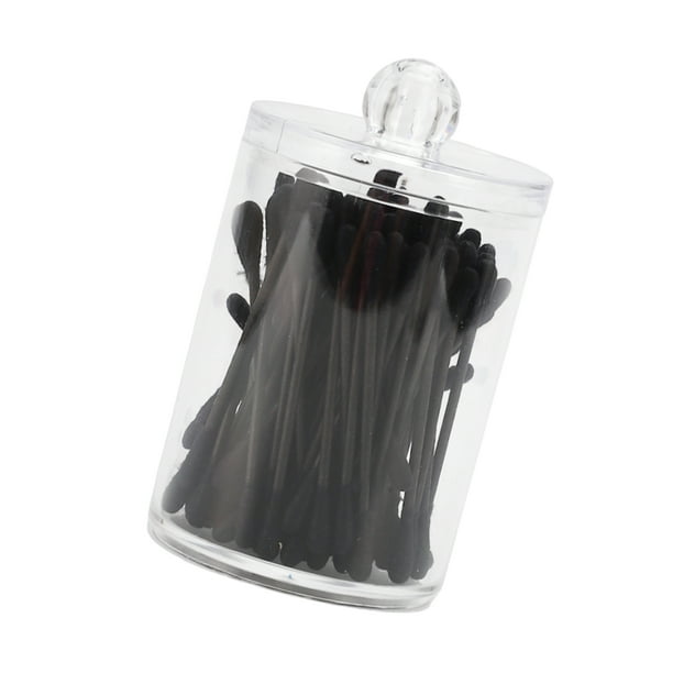 1 Pc Tapa-redonda Frasco de Acrílico para Hisopos de Algodón para Baños y Lavaderos Transparente