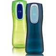 thumbnail image 1 of Kartokner Autoseal Trekker Kids Water Bottle, 2-Pack, Granny Smith & Nautical, 1 of 7