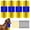 Yellow, variant on Hemousy Strong Bristles Flexible Livestock Scratching Brush with Screws Nuts for Horse Cow Goat