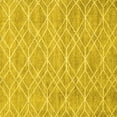 thumbnail image 1 of Ahgly Company Machine Washable Indoor Square Abstract Yellow Contemporary Area Rugs, 4' Square, 1 of 4