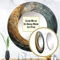 thumbnail image 3 of Designart "Vortex Of Whirling Wisdom In Bronze" Abstract Spirals Round Mirror Wall Decor Modern - Large Gold Round Office Mirror - Round Mirror - 29" x 29", 3 of 6