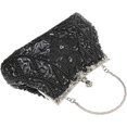 thumbnail image 4 of Kwuty Womens Vintage Floral Beaded Rhinestone Embroidery Clutch Sequin Crossbody Bag Evening Handbag for Bridal Wedding Party Prom, 4 of 5
