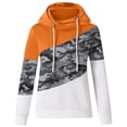 thumbnail image 4 of HAPIMO Sales Sweatshirt for Women Pocket Drawstring Pullover Tops Camouflage Print Patchwork Long Sleeve Relaxed Fit Womens Hoodie Sweatshirt Teen Girls Clothes Orange XL, 4 of 5