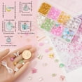 thumbnail image 3 of 1 Box 6 Sets Bracelet Making Kits Glass Flower Beads Bulk Butterflies Charms Leaf Charm Glass Butterfly Beads Round Glass Beads Kits Women Adults DIY Bracelets Crafts, 3 of 7