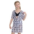 thumbnail image 5 of Ochine Girls Swimsuit 3 Piece Tropical Print Bikini Set with Cover-Up Quick-Dry Swimwear for Girls 9-16 Years, 5 of 10