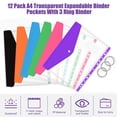 thumbnail image 1 of Unbranded Snap Button Expandable Envelopes, Binder, Mixed Color, 12 Count, 1 of 6