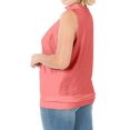 thumbnail image 4 of Zenana Women & Plus Sleeveless Mock-TurtleNeck Pleated Top with Waistband, 4 of 4