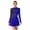 Royal Blue, variant on TiaoBug Womens Rhinestone Figure Ice Skating Dress Mesh Long Sleeve Leotard Tutu Dress Lyrical Dancewear Red XL