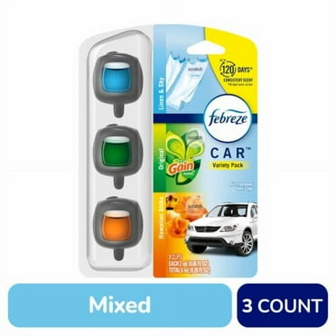 Febreze Car Air Freshener Vent Clip Gain Scents Variety Pack 3 ct