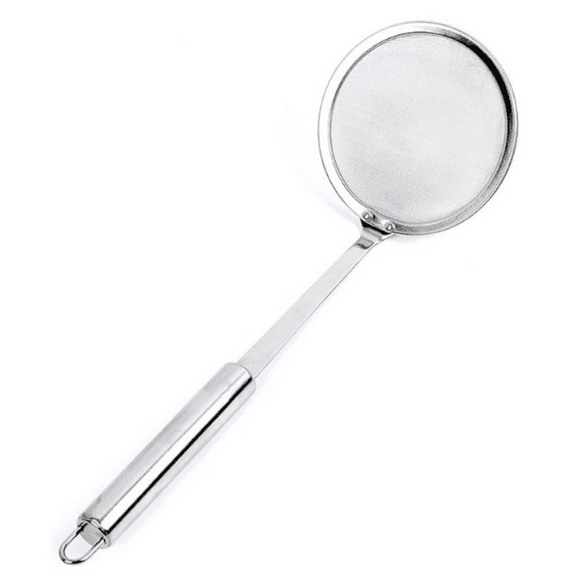 Hot Pot Fat Skimmer Spoon - Stainless Steel Fine Mesh Strainer for Skimming Grease and Foam