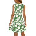 thumbnail image 5 of VUPSGEZ Womens Wrap Dress Summer Women'S Floral Camo Print Spring Summer Loose Casual Round Neck Camisole Sleeveless Vest Pocket Dress Swimsuit Beach Cover Up Summer Work Dresses(Green,S), 5 of 5