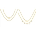 thumbnail image 2 of Women's Adult Simulated Diamonds Drop Double Necklace Set in14KT Gold Flash Plated, 2 of 6