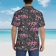 thumbnail image 4 of Gukieu Lovely Mom Ever Print Men's Short-sleeved Shirts, Button-down Lapel Hawaiian Shirts, T-shirts, Beach Vacation Summer Casual Wear,Large, 4 of 7