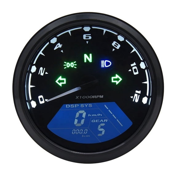 12000RPM Motorcycle meter With Tachometer 1-4 Cylinders LCD Digital Gau For Motorbike Motorcycle Sensor Set ,Easy to Install