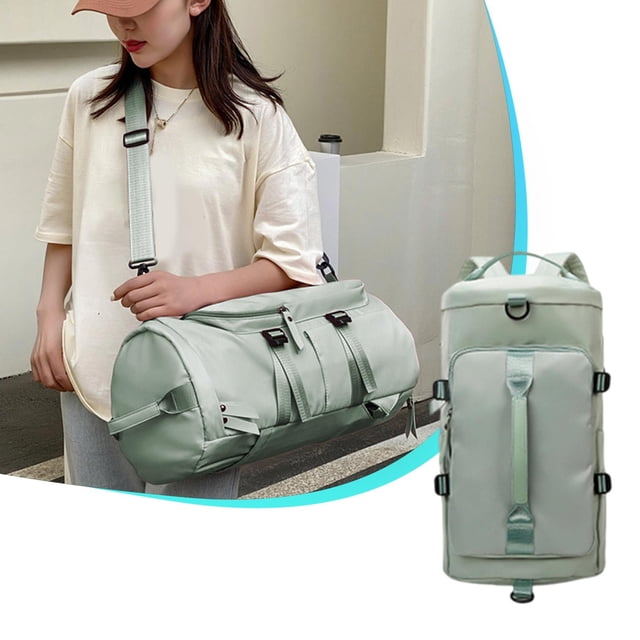 Mochila de viaje para gimnasios deportivos de moda | Separación seca y húmeda, gran capacidad, compartimento independiente para zapatos, tela oxford, múltiples bolsillos, 45x26x24cm, azul negro