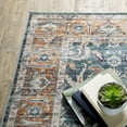 thumbnail image 2 of Avalon Home Celeste Washable Bordered Oriental Blue/ Rust Indoor Area Rug, 2 of 12