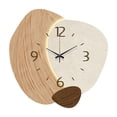 thumbnail image 2 of Reloj de pared nórdico, reloj decorativo para decoración del hogar, reloj colgante de pared fácil de leer, decoración de pared simple para oficina, marrón, 2 of 8
