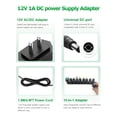 thumbnail image 2 of Adaptador de fuente de alimentación Arkare 12V 1A 12W AC/DC, 2 of 6