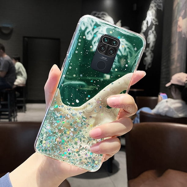 Bling Star Glitter Clear Case Redmi 9 9A 9T 9C 8A 7A Note 9S 8T 7 8 9 Pro Funda para Xiaomi Mi 9 Lite SE 9T 10 POCO X3 NFC M3 Tan Jianjun unisex