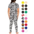 thumbnail image 3 of Stretch Is Comfort Girl's Short Sleeve Crew Neck and Leggings Set Zebra Small, 3 of 3