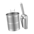 thumbnail image 4 of Cuchara para hielo acero inoxidable, cuchara metal, soporte ligero y portátil para cubos hielo, para alimentos para bar, cocina, fiesta y, 4 of 7