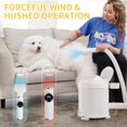 thumbnail image 2 of Pefilos 1600W High Velocity Professional Dog Pet Grooming Hair Drying Force Dryer Blower, Smart Dog Blower Force Hair Dryer, White, 2 of 10