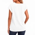 thumbnail image 3 of Women's Cap Sleeve T Shirts Casual Cotton Loose Fit Crew Neck Summer Tee Basic Tops for Women, 3 of 7