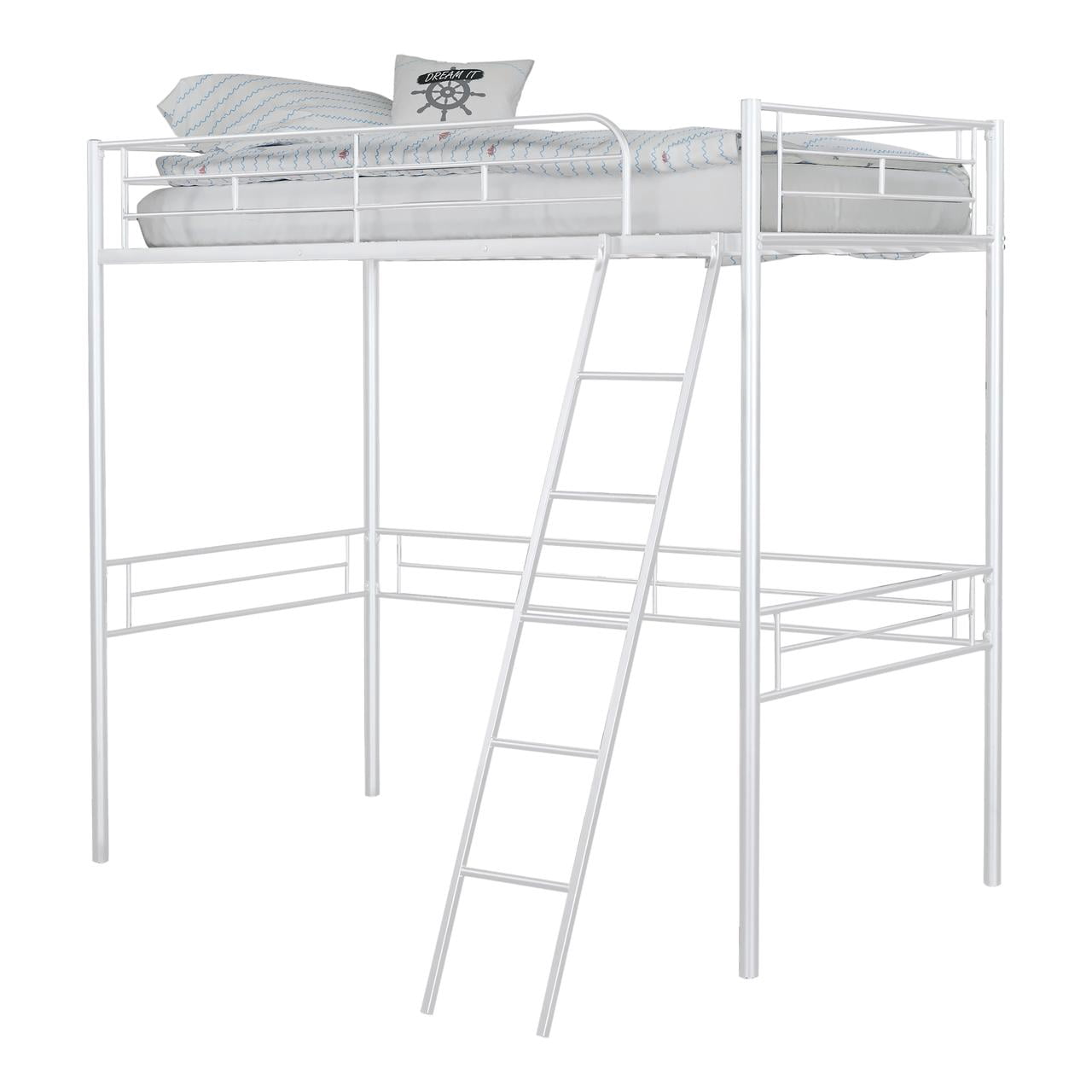 Furniture of America Amelia Kids White Twin Loft Bed