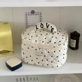 thumbnail image 3 of Portable Zipper Cosmetic Organizer for Women - Cute Quilting Makeup Handbag for Girls, 3 of 4