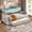 White, variant on CalmOasis Daybed Twin with Pop Up Trundle, Farmhouse Wooden Day Bed Frame Twin with 3 Storage Drawers and Shelves, Twin to King Daybed with Charging Station and LED Lights for Bedroom, Guest Room