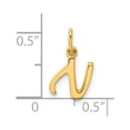 thumbnail image 6 of Auriga 925 Sterling Silver Gold-tone Letter N Initial Charm for Women(L- 14.93mm, W- 6.45mm), 6 of 6