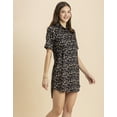 thumbnail image 5 of Moomaya Womens Printed Dress, Elbow Sleeves Buttoned Down Collared Knee Length Dress, 5 of 8