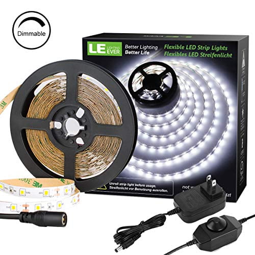 Warm LED Strip Lights Waterproof Cuttable 300 SMD 2835 Tape 3000K 12V 16 16.4Ft 