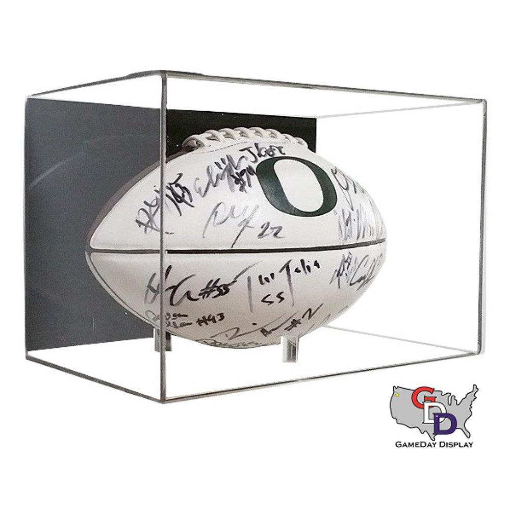 Acrylic Wall Mount Full Sized Football Display Case by GameDay Display