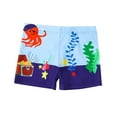 thumbnail image 3 of ROLKFUK Toddler Boys Swim Trunks, Printed Quick Dry Stretch Elastic Waist Beach Shorts Blue Size 6-7 T, 3 of 4