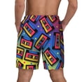 thumbnail image 4 of Uemuo Vintage Audio Cassettes Pattern Mens Swim Trunks Quick Dry Board Shorts with Mesh Lining, Stretch Beach Shorts Quick Dry No-Chafing Board Shorts-3X-Large, 4 of 9