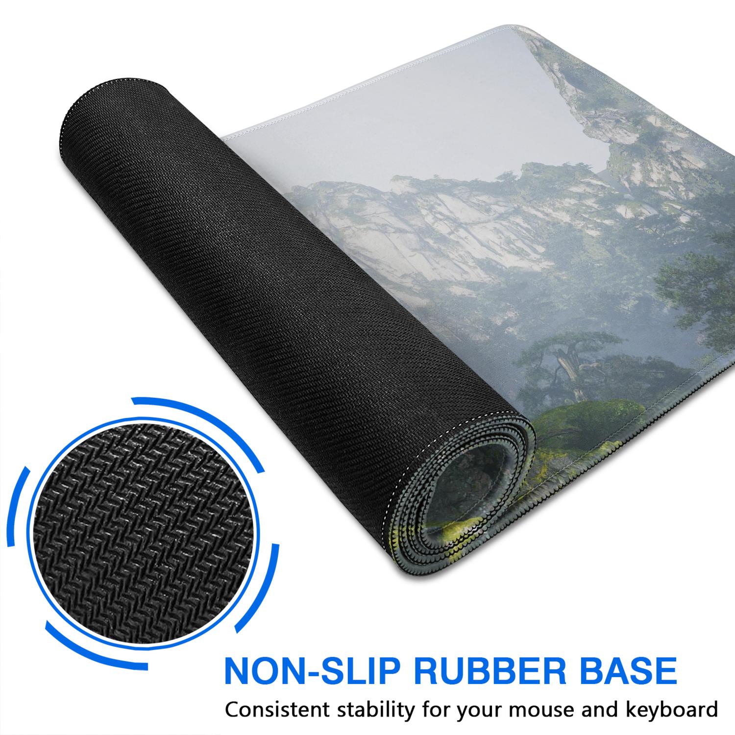 WUKONG Gaming Mouse Pad Non Slip Fashion Rubber Mousepad for Table Desk Alpine Scenery Big Trees ) Mousepad Gaming for Computer Desk Laptop Decoration (31.5x15.7in)