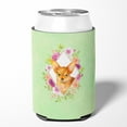 thumbnail image 2 of Toy Terrier Green Flowers Can or Bottle Hugger, 2 of 5