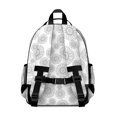 thumbnail image 3 of Sunflower White Pattern Cute School Backpack Bag for School with Padded Back and Adjustable Shoulder Straps 15.25"x11.5"x5.25", 3 of 5