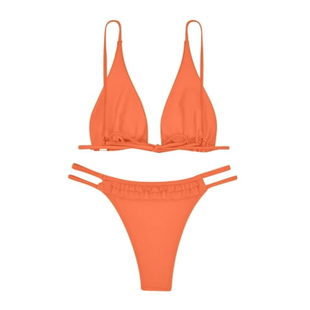 Jamicy Women s Swimwear Beachwear for Women Mini Bikini Sets 2pcs Swimwear G-String Bottom Swimsuit Micro Bikinis for Women
