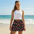thumbnail image 5 of Uorisango Red Cherry Tennis Golf Skirts High Waisted Running Sports Pickleball Skirt with Shorts Pockets Stretchy Outing Wear for Running Casual Size 2XL, 5 of 7