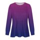 thumbnail image 5 of Honeeladyy - Camiseta informal de manga larga con cuello redondo, plisada y holgada para tenis y golf (morado, XL), 5 of 5