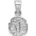 thumbnail image 4 of 14K White Gold Sand Dollar Pendant Made In United States k5381, 4 of 6