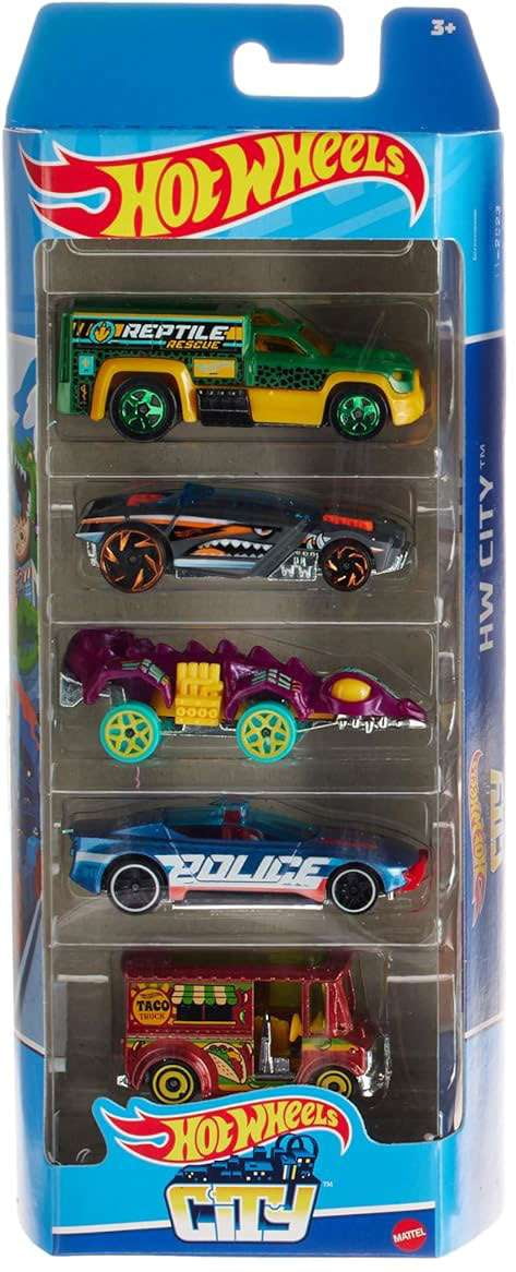 Hot Wheels City Sky Fi, Veloci-Racer, Ain't Fare, Fast Fish