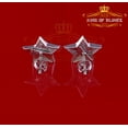 thumbnail image 4 of King of Bling's 925 Sterling Silver White 0.25ct Diamond For Women's / Men's Stud Star Earrings, 4 of 12