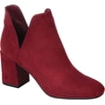 thumbnail image 1 of Women's Journee Collection Gwenn Heeled Ankle Bootie Burgundy Faux Suede 11 M, 1 of 4