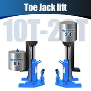 Hydraulic Toe Jack Lift, 10 Ton Toe 20 Ton Top, 11.4 × 18.8 × 8.2 in Blue Claw Jack with Detachable Handle, for Industrial Machinery & Vehicle Maintenance
